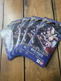 Lot of 5 One Piece OP-14 The Azure Sea's Seven Sleeved Booster Packs English - Image 3