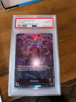 Shanks (English Version 2nd Anniversary Set) OP09-001 One Piece Promotion Cards - Image 1