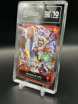 2025 One Piece TCG ST21-001 Monkey D. Luffy Gear 5 Luffy TAG 10/10 💎 Gem Mint💎 - Image 4