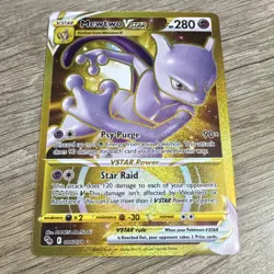 Pokemon Mewtwo VSTAR Secret Rare Full Art Holo Card 280 HP Pokemon GO 086/078 - Image 1