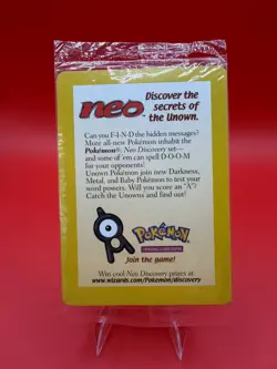 SEALED Entei 34 Black Star Movie Promo Holo Neo Pokemon Card 1999 - Image 1