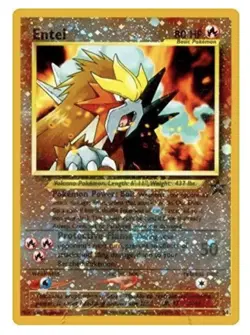 SEALED Entei 34 Black Star Movie Promo Holo Neo Pokemon Card 1999 - Image 3