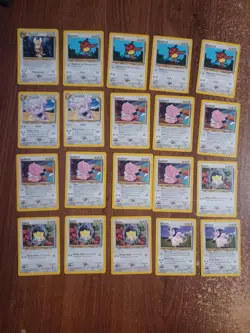 200+ Neo Genesis Card Lot Of Commons and Uncommons Vintage Pokemon Cards HP - Image 3