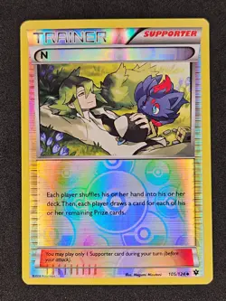 N Reverse Holo Trainer 105/124 XY Fates Collide Pokemon Card NM- - Image 1