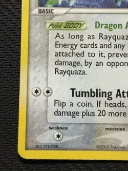 Pokemon TCG Rayquaza EX Deoxys Holo Rare 22/107 Vintage 2005 HP Card - Image 5