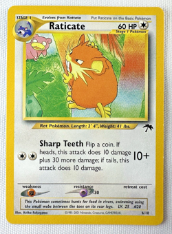 Pokemon Raticate Southern Islands Promo Card 06/18 Near Mint NM - Image 1