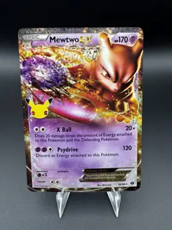 ✨Mewtwo ✨EX 54/99 Celebrations 25th RARE Classic Collection Pokemon TCG Card NM - Image 1