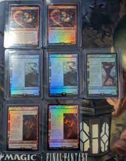 (7) MTG Final Fantasy Summons and Seifers Rare Foil Card Lot (All Cards NM) - Image 1