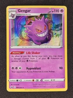 Gengar Holo 085/202 Sword & Shield Base Pokemon Card NM+ - Image 1