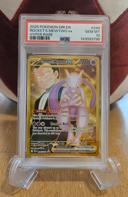 PSA 10 Team Rocket's Mewtwo ex 240/182 Graded Pokemon Card - Image 1