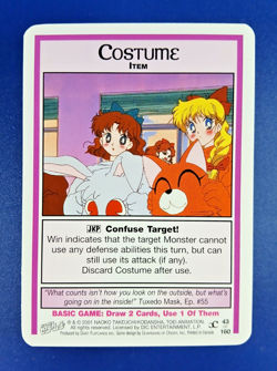 Costume #43 - Premier Unlimited, Sailor Moon CCG card (2000 Dart) Base TCG furry - Image 1