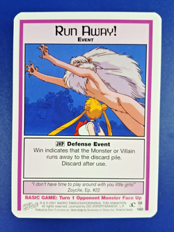 Run Away! #58 - Premier Unlimited, Sailor Moon CCG card (2000 Dart) Base TCG - Image 1