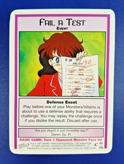 Fail A Test #60 - Premier Unlimited, Sailor Moon CCG card (2000 Dart) Base TCG - Image 1
