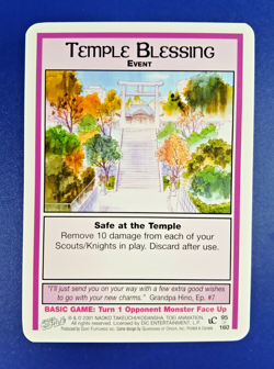 Temple Blessing #95 - Premier Unlimited, Sailor Moon CCG card (2000 Dart) TCG - Image 1