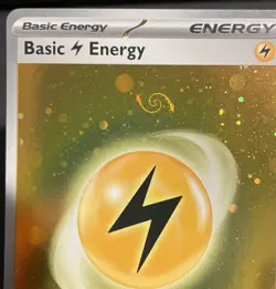 HD Lightning Energy Cosmos Holo with Mew Tail Swirl SVE MEW 004 151 Pokemon Card - Image 2