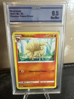 Ninetales 030/264 Swsh08: Fusion Strike Regular Pokemon Card Graded CCG 9.5 - Image 1