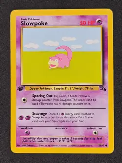Slowpoke 1st Edition Fossil 55/62 1999 WOTC Pokemon Card LP - Image 1