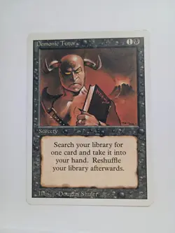 NM/LP Demonic Tutor Revised Mtg Magic the Gathering - Image 1
