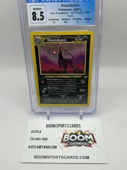 2001 Pokemon HOUNDOOM 1st Edition Holo Neo Revelation 8/64 CGC 8.5 - Image 1