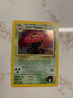 Pokemon TCG Erika's Vileplume Holo Rare Gym Heroes 5/132 LP/NM Condition - Image 1