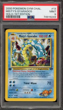 Pokemon Misty's Gyarados Gym Challenge 1st Edition Holo Rare #13 PSA 9 Mint - Image 1