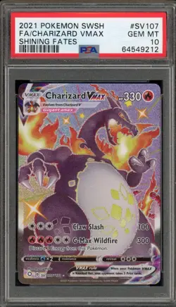 Pokemon Charizard VMAX Shining Fates Full Art #SV107 PSA 10 Gem Mint - Image 1