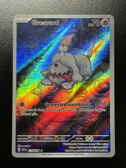 Pokemon TCG - Greavard - Scarlet & Violet Base Set 214/198 Illustration Rare - Image 1