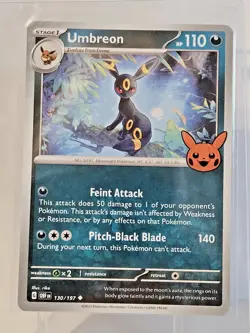 Pokemon 2024 Trick or Trade Umbreon Card 130/197 Halloween Pickachu Promo - Image 1