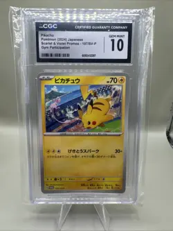 CGC 10 Pikachu 197/SV-P Promo Scarlet & Violet Gym Participation Pokemon Card - Image 1