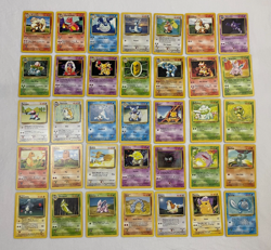 65/102 Pokemon Base Set Lot, LP, No Doubles, Vintage 2000 Wizards PICTURES - Image 2