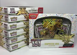 Pokemon lot of 7 Scarlet & Violet 151 Zapdos Ex Collection Box - Image 1