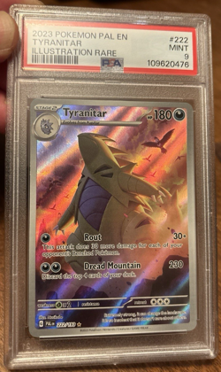 2023 Pokemon Paldea Evolved Tyranitar Illustration Rare PSA 9 #222/193 - Image 1