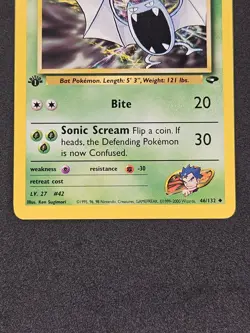 Koga's Golbat 1st Edition 46/132 Gym Challenge Pokemon Card NM - Image 4