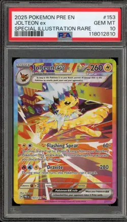 Pokemon Jolteon ex Prismatic Evolutions Special Illustration Rare #153 PSA 10 - Image 1