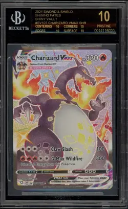 Pokemon Charizard VMAX Shining Fates Full Art #SV107 BGS 10 BLACK LABEL - Image 1