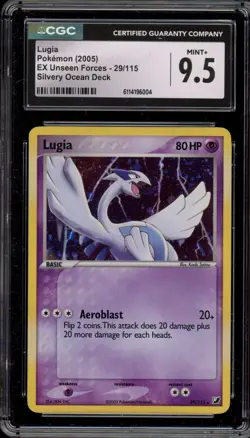 Pokemon Lugia EX Unseen Forces Silvery Ocean Deck Holo Rare #29 CGC 9.5 - Image 1