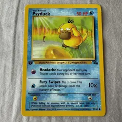 Pokemon Psyduck Fossil 1st Edition 53/62 English - Image 1