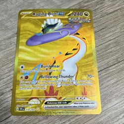 Pokemon Raging Bolt EX Ultra Rare Full Art Holo Card 240 HP SV05 218/162 Ancient - Image 1