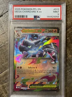 Mega Charizard X EX 013/094 Pfl En-phantasmal Flames Pokemon PSA 9 - Image 1