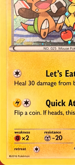 Pokemon Pikachu XY95 Bl✩ck St✩r Promo Holo Rare-Let’s Eat Together 2016 - Image 5