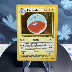 Pokemon TCG Electrode Jungle 2/64 Holo Unlimited Holo Rare HP - Image 1