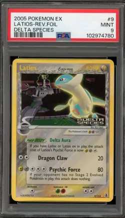 Pokemon Latios EX Delta Species Reverse Holo Rare #9 PSA 9 Mint - Image 1