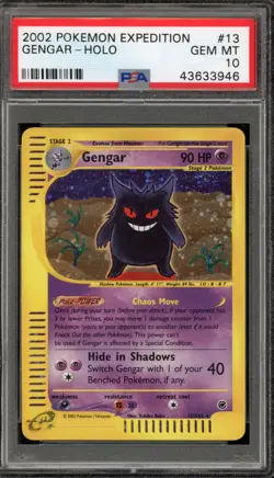 Pokemon Gengar Expedition Holo Rare #13 PSA 10 Gem Mint - Image 1