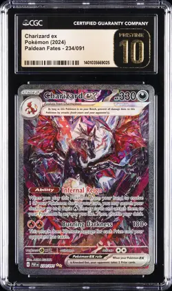 2024 POKEMON PALDEAN FATES SPECIAL ILLUSTRATION RARE CHARIZARD CGC 10 PERFECT - Image 1