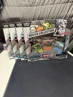 Pokemon Black Bolt & White Flare Poster Collection Sealed Boxes - Lot of 4 - Image 1