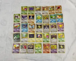 34 Pokemon Japanese Team Rocket Lot, NM, No Doubles, Vintage PICTURES - Image 1