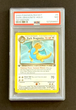 Pokemon Dark Dragonite Holo #5/82 Team Rocket First Edition 2000 PSA 7 - Image 2