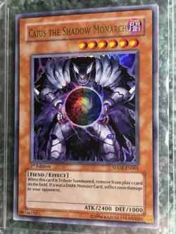 Yugioh Caius The Shadow Monarch SDDE-EN001 1st Edition Ultra Rare LP - Image 5