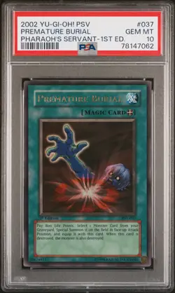 Premature Burial PSV-037 1st Edition Ultra Rare Yugioh PSA 10 *062 - Image 1