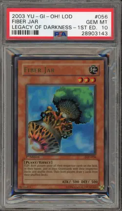 Yu-Gi-Oh! Fiber Jar Legacy of Darkness 1st Edition Ultra Rare LOD-056 PSA 10 - Image 1